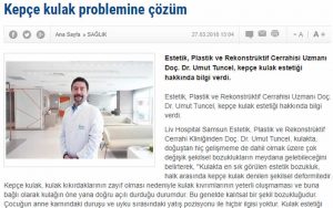 Kepçe Kulak Problemine Çözüm İstanbul Haber Ajansı